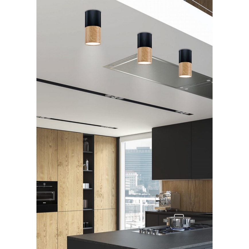 Лампа TUBA 1xGU10/50W/230V черна