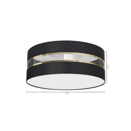 Лампа ULTIMO 3xE27/60W/230V черна