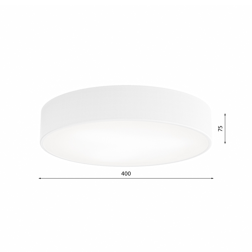 Лампа за баня CLEO 3xE27/24W/230V Ø 40 cм бяла IP54