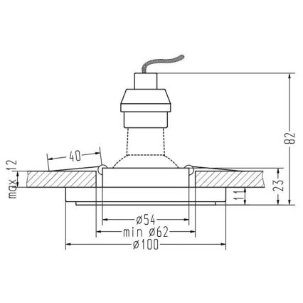 Лампа за окачен таван EYE 1xGU10/35W/230V