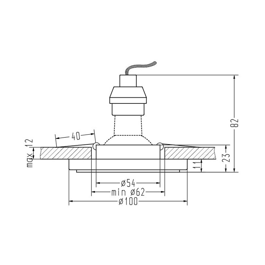 Лампа за окачен таван EYE 1xGU10/35W/230V