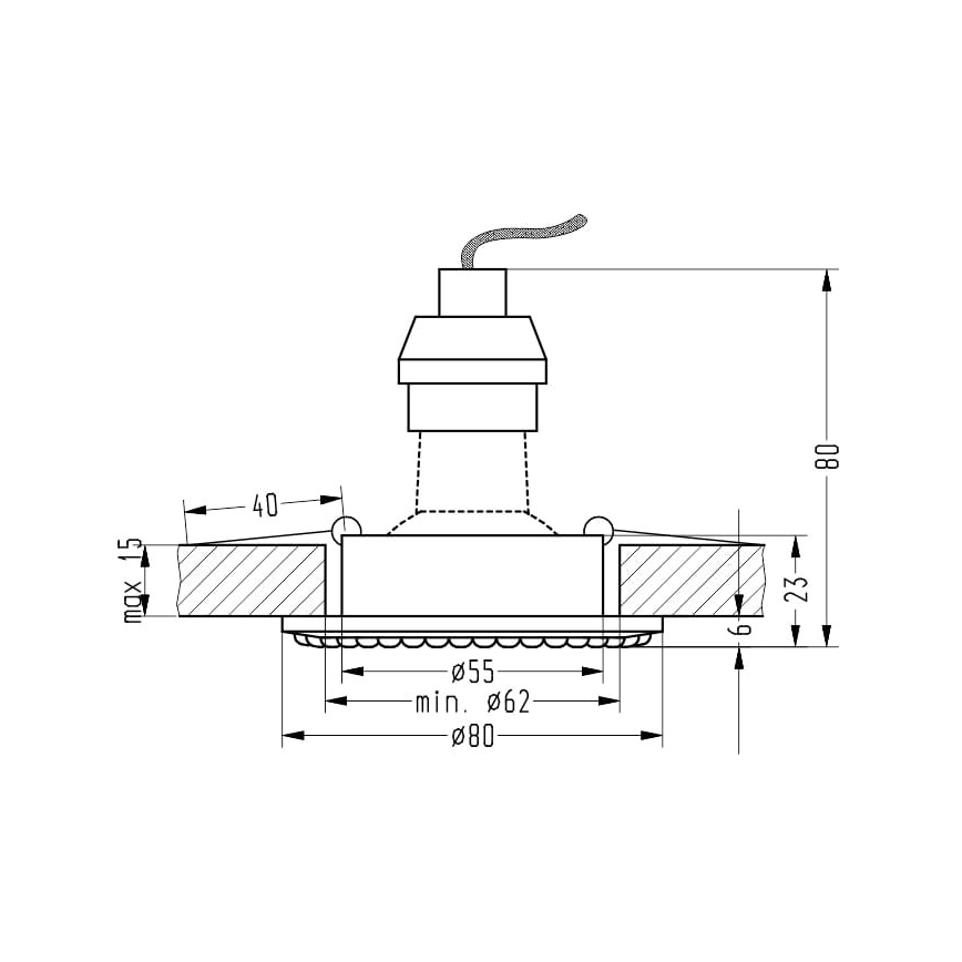 Лампа за окачен таван SOC 1xGU10/50W/230V
