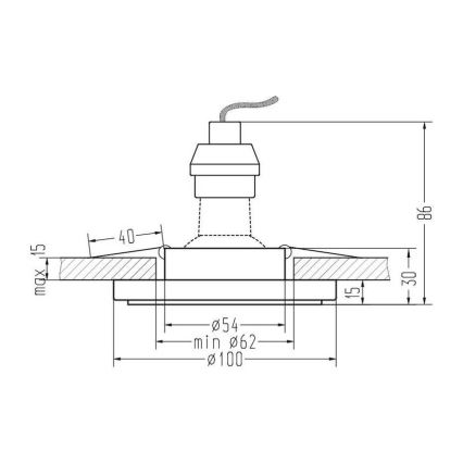 Лампа за окачен таван EYE 1xGU10/35W/230V