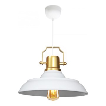 Лампа за окачване AYD 1xE27/40W/230V бяла/златна