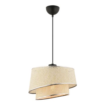 Лампа за окачване BARETTE 1xE27/60W/230V кремаво/лъскав хром