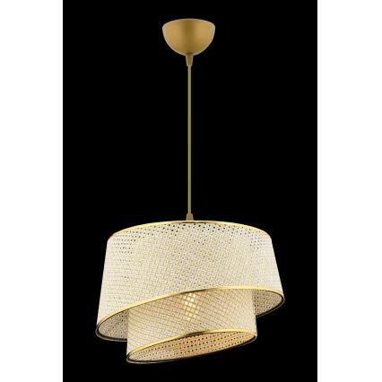 Лампа за окачване BARETTE 1xE27/60W/230V кремаво/златно