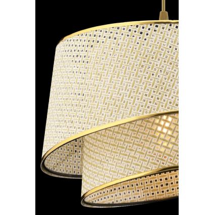 Лампа за окачване BARETTE 1xE27/60W/230V кремаво/златно