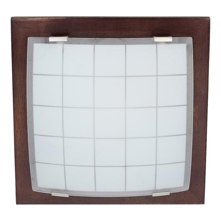 Лампа за стена/таван GEOMETRICA 1xE27/60W/230V каучуково дърво 30x30 см
