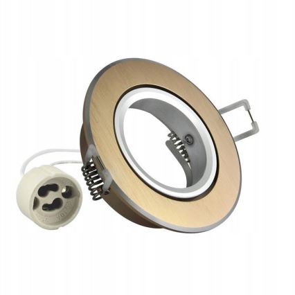 Лампа за вграждане EAST OPAL 1xGU10/8W/230V Ø 8,5 см златист