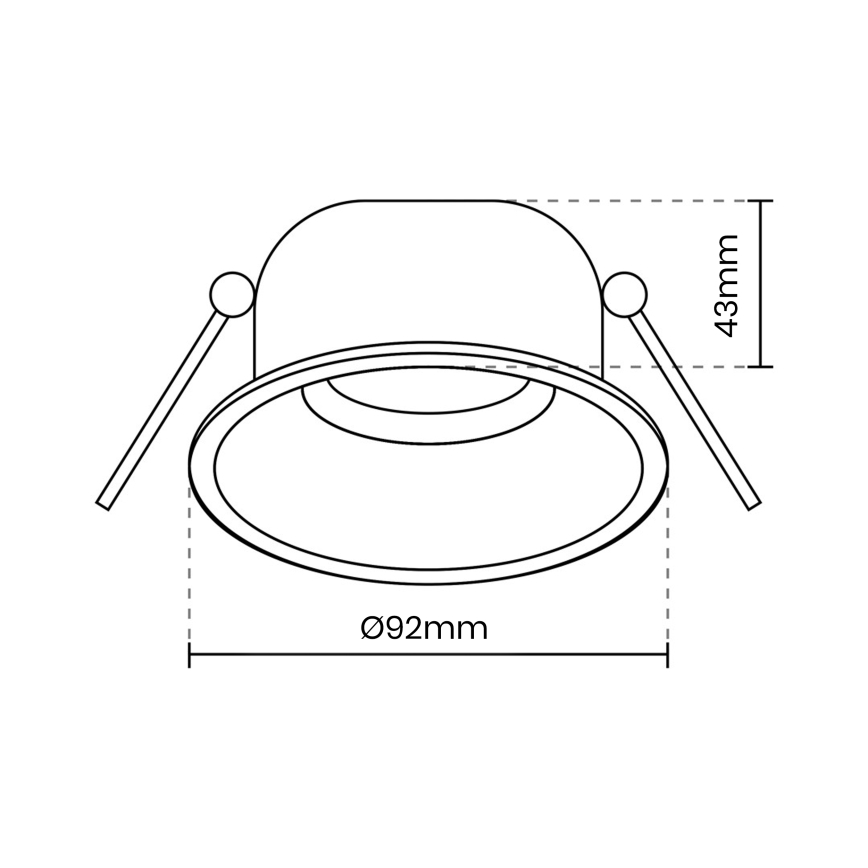 Лампа за вграждане EYE 1xGU10/25W/230V кръгла черна