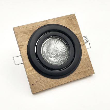 Лампа за вграждане TOBBY 1xG9/20W/230V 11,5x11,5 см дъб/черен
