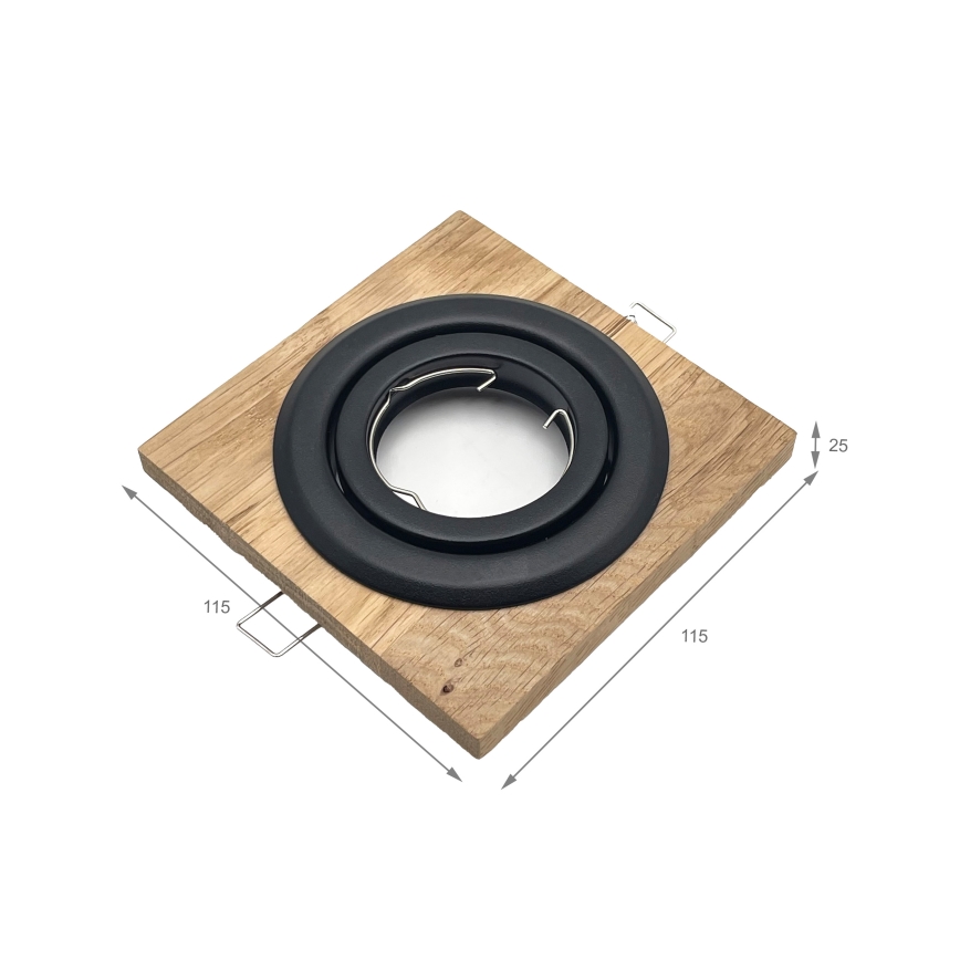 Лампа за вграждане TOBBY 1xG9/20W/230V 11,5x11,5 см дъб/черен