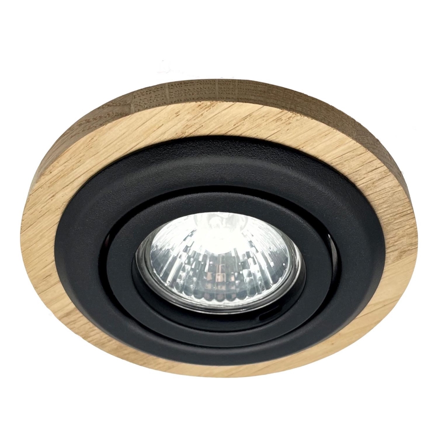 Лампа за вграждане TOBBY 1xG9/20W/230V Ø 11,5 см дъб/черен