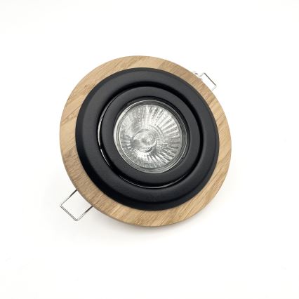 Лампа за вграждане TOBBY 1xG9/20W/230V Ø 11,5 см дъб/черен