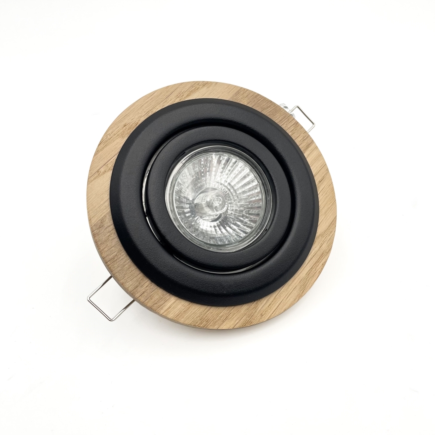 Лампа за вграждане TOBBY 1xG9/20W/230V Ø 11,5 см дъб/черен