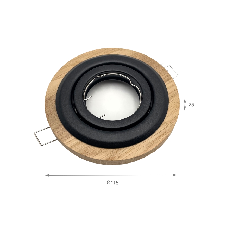 Лампа за вграждане TOBBY 1xG9/20W/230V Ø 11,5 см дъб/черен