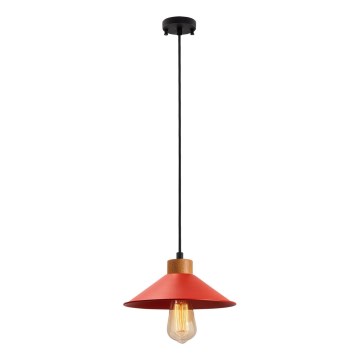Лампата за окачване MANAVGAT 1xE27/40W/230V червена/кафява
