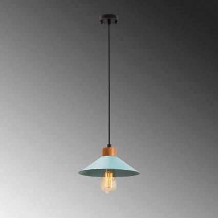 Лампата за окачване MANAVGAT 1xE27/40W/230V синя/кафява