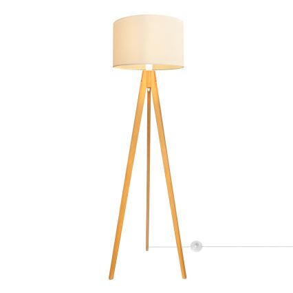 Лампион ALBA 1xE27/15W/230V кремавa/дъб