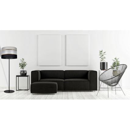 Лампион CORAL 1xE27/60W/230V черен/сив