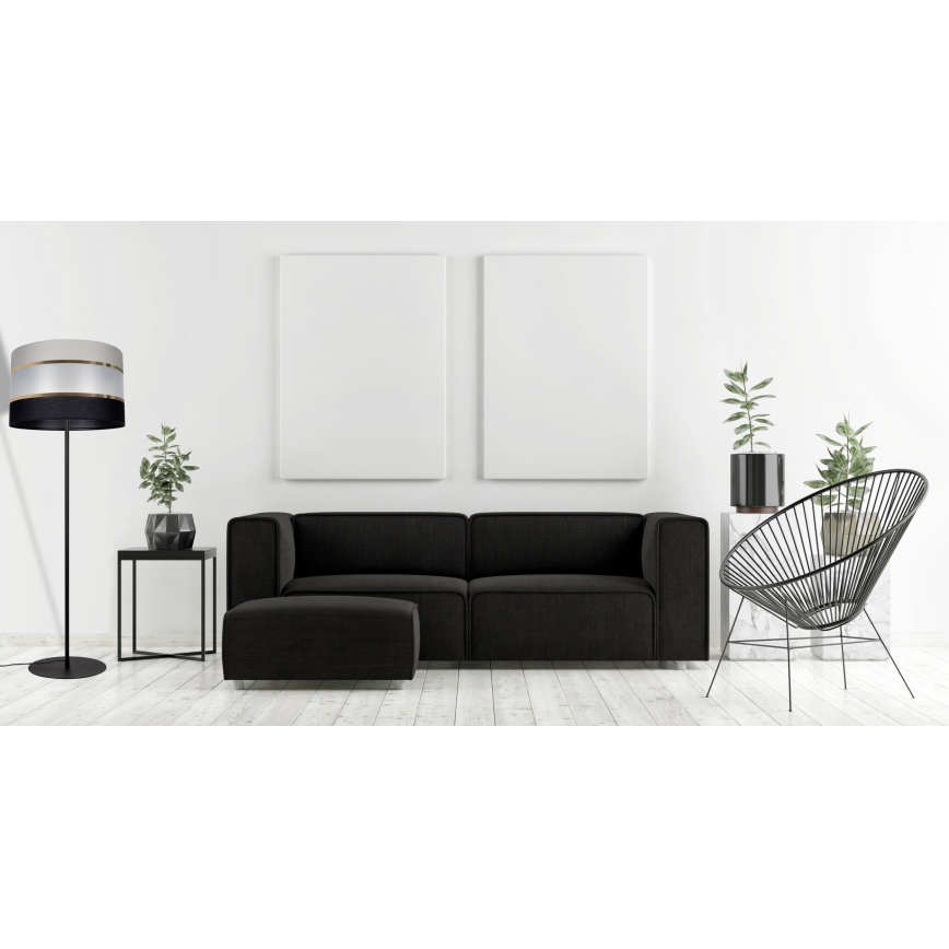 Лампион CORAL 1xE27/60W/230V черен/сив