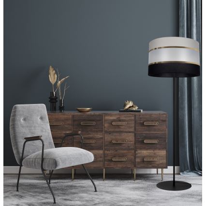 Лампион CORAL 1xE27/60W/230V черен/сив