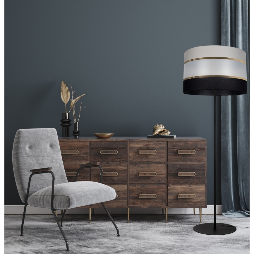 Лампион CORAL 1xE27/60W/230V черен/сив