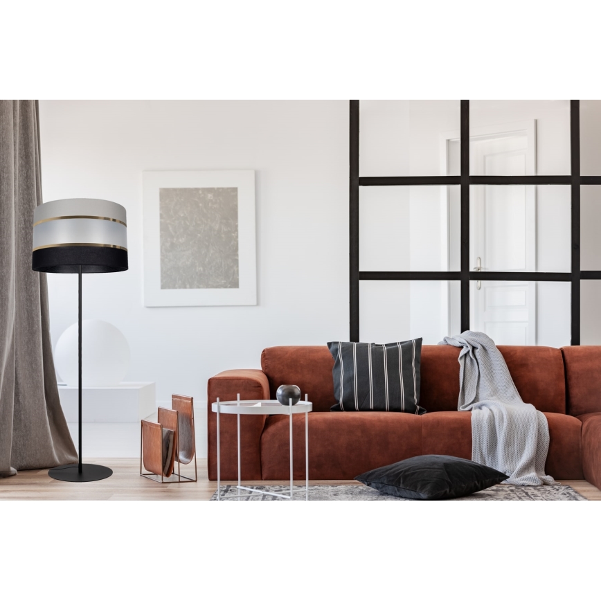 Лампион CORAL 1xE27/60W/230V черен/сив