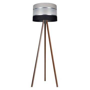 Лампион CORAL 1xE27/60W/230V кафяв/черен/сив/матов хром