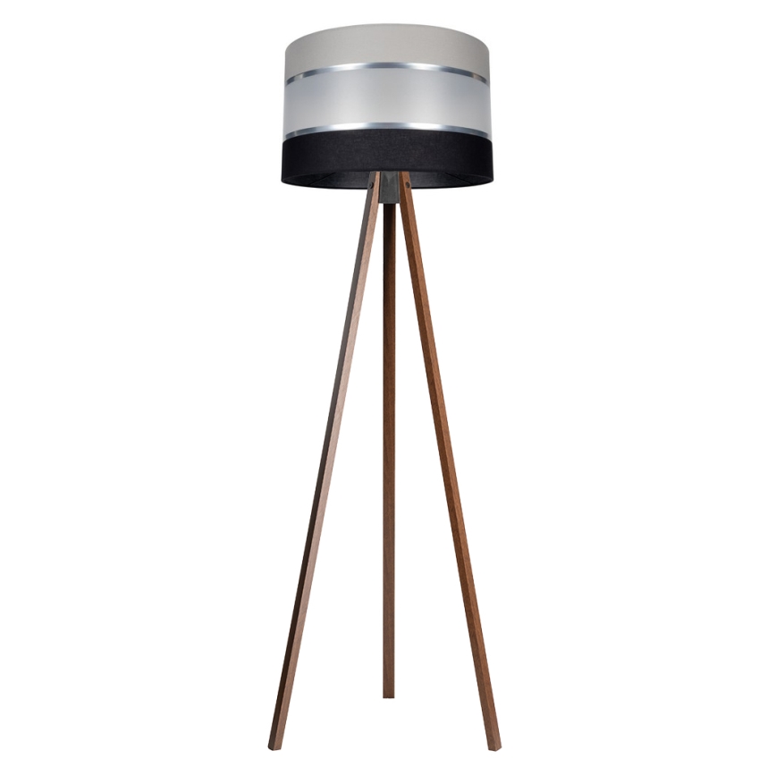 Лампион CORAL 1xE27/60W/230V кафяв/черен/сив/матов хром