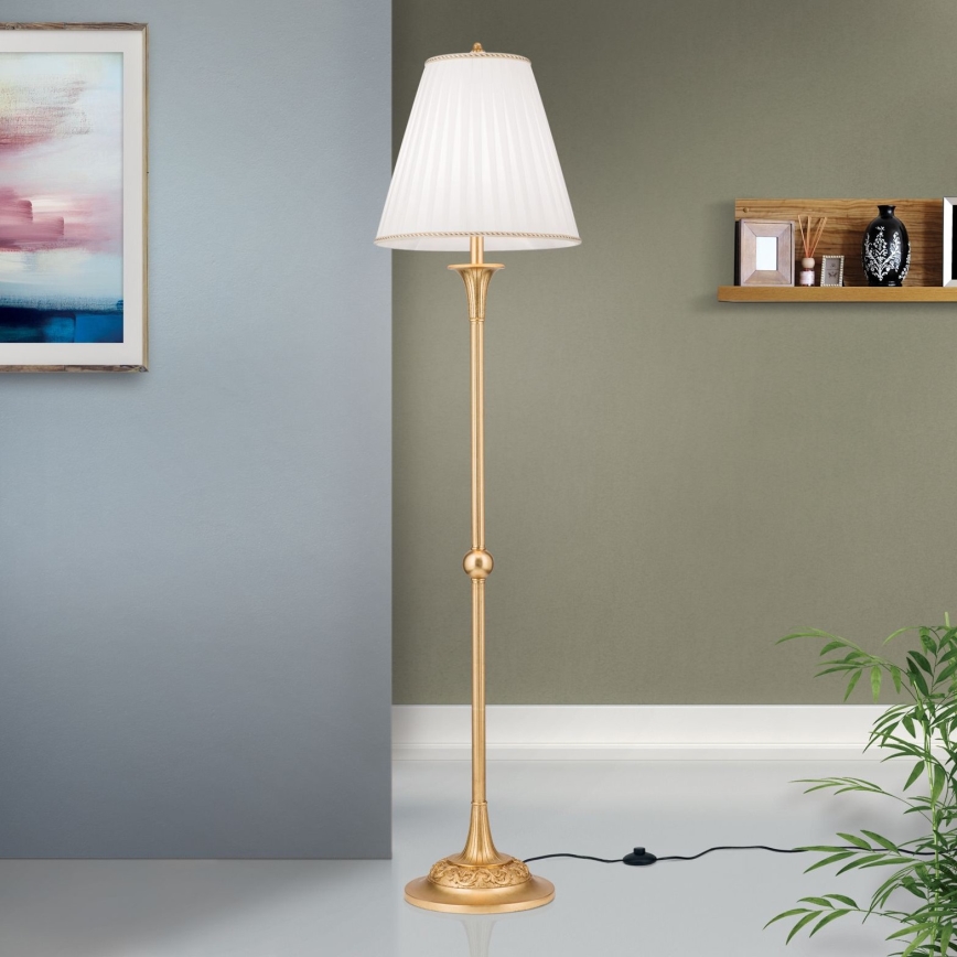 Лампион FONSA 1xE27/60W/230V бял/златист