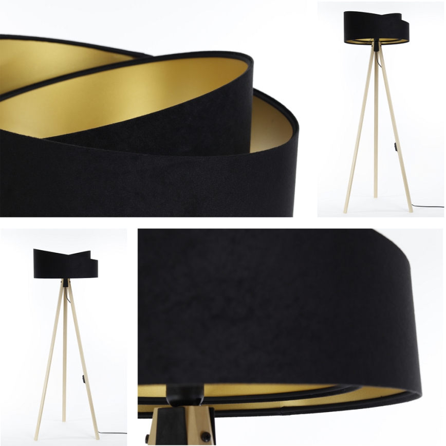 Лампион GALAXY 1xE27/60W/230V черен/бежов