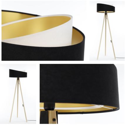 Лампион GALAXY 1xE27/60W/230V черен/бежов