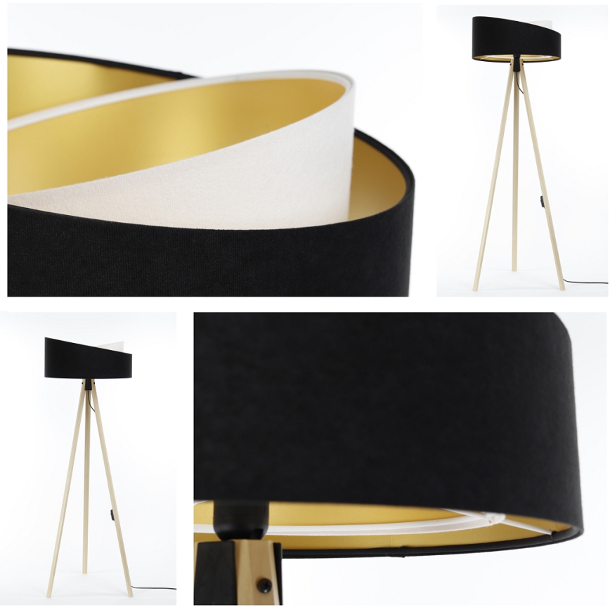 Лампион GALAXY 1xE27/60W/230V черен/бежов