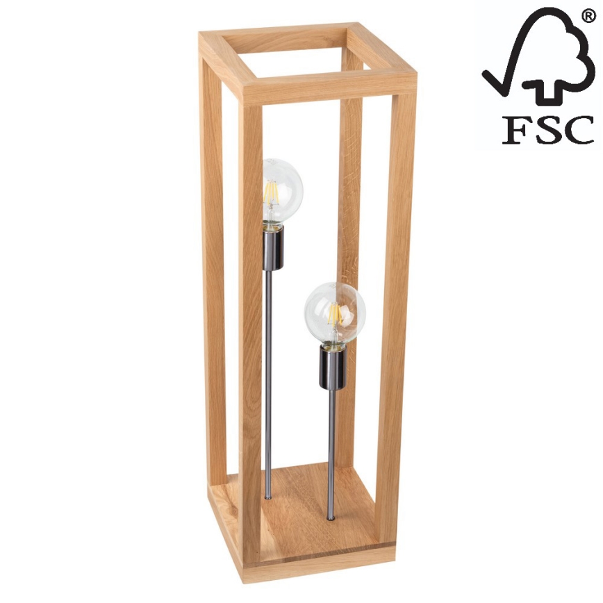 Лампион KAGO 2xE27/60W/230V матов дъб - FSC сертифициран