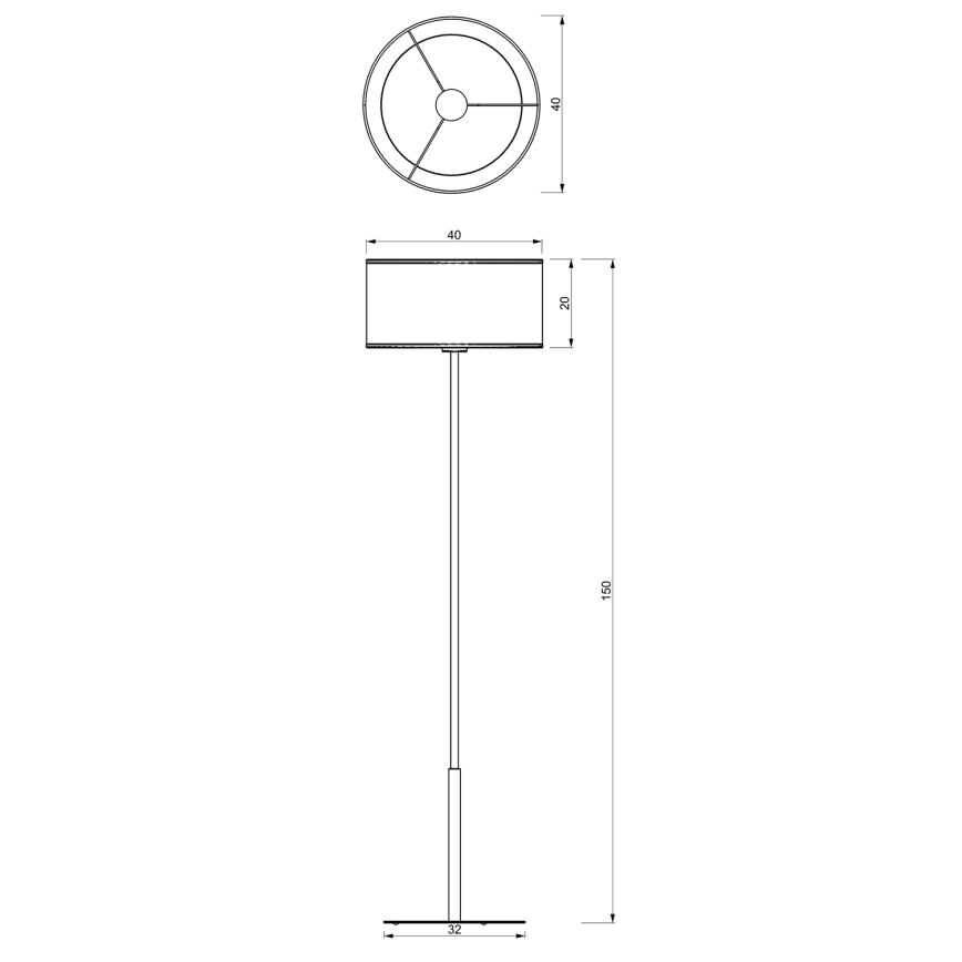 Лампион LOFT SHADE 1xE27/60W/230V бял/златист