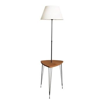 Лампион с маса 1xE27/40W/230V черен/кафяв