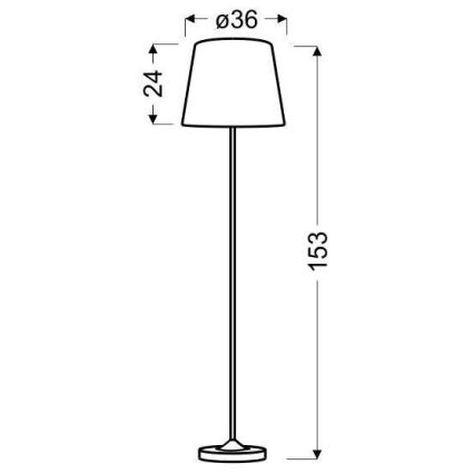 Лампион SEGIN 1xE27/60W/230V сив/лъскав хром
