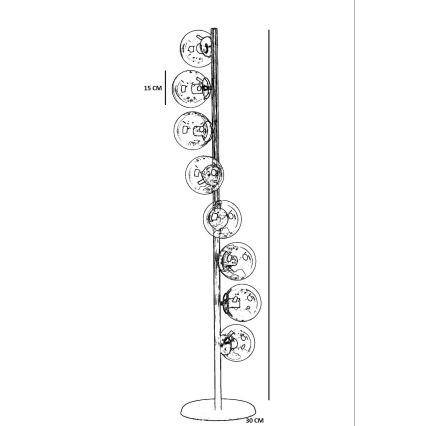 Лампион SIMAY 1xE27/40W/230V златист/бял