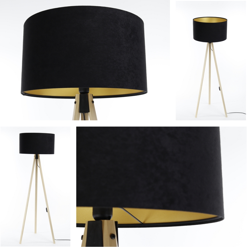 Лампион STANDART 1xE27/60W/230V черен/бежов