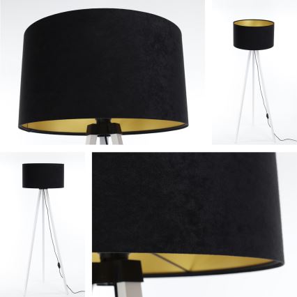 Лампион STANDART 1xE27/60W/230V черен/бял