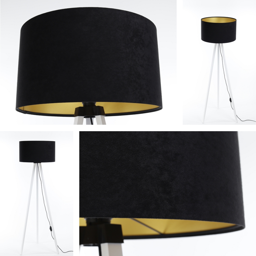 Лампион STANDART 1xE27/60W/230V черен/бял