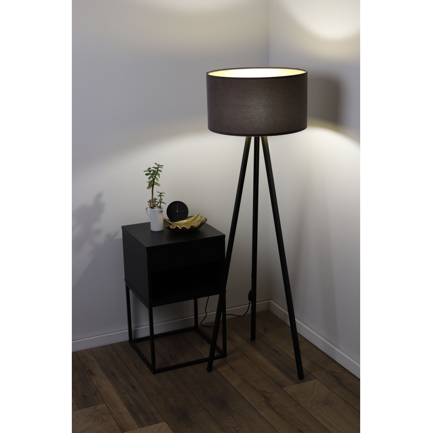 Лампион STANDART 1xE27/60W/230V сив/кафяв