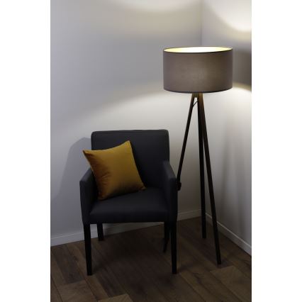 Лампион STANDART 1xE27/60W/230V сив/кафяв