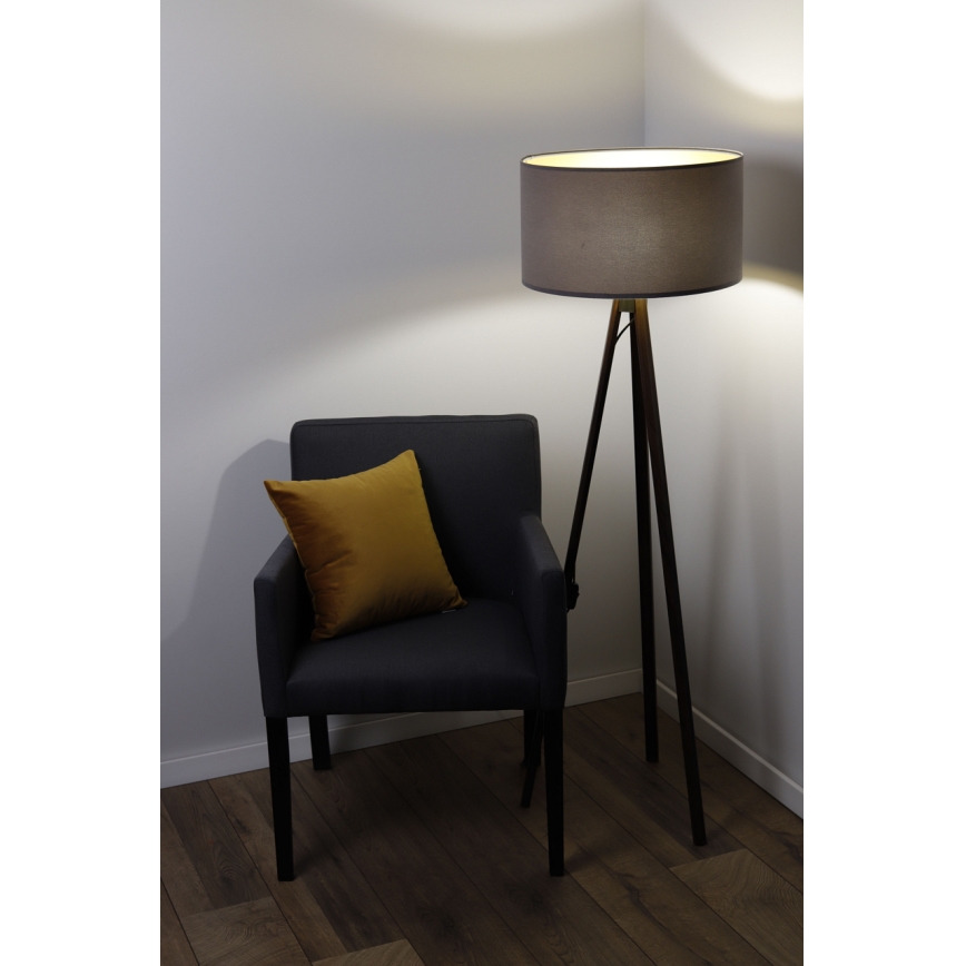 Лампион STANDART 1xE27/60W/230V сив/кафяв