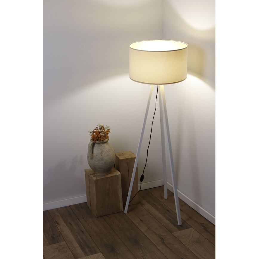 Лампион STANDART 1xE27/60W/230V кремав/бял
