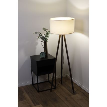 Лампион STANDART 1xE27/60W/230V кремав/кафяв