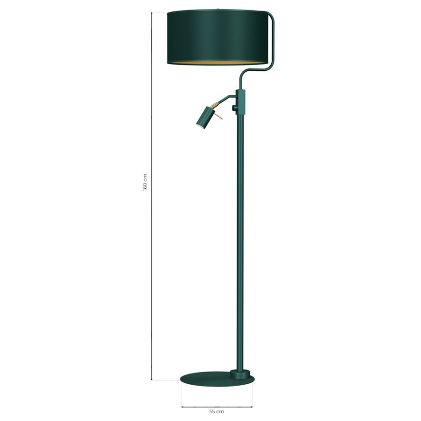 Лампион VERDE 1xE27/60W/230V + 1xGU10-MR11/7W зелен
