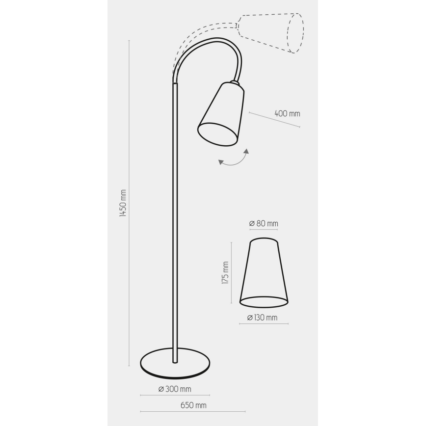 Лампион WIRE 1xE27/15W/230V черен/златист