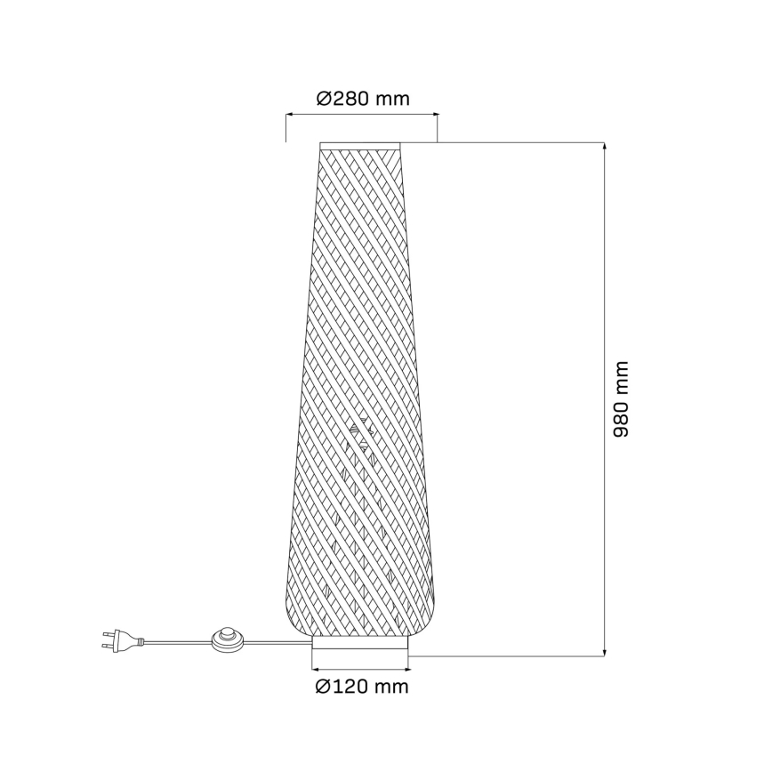 Лампион ZANZIBAR 1xE27/20W/230V черен